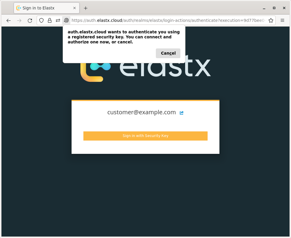 Login portal: Second-factor